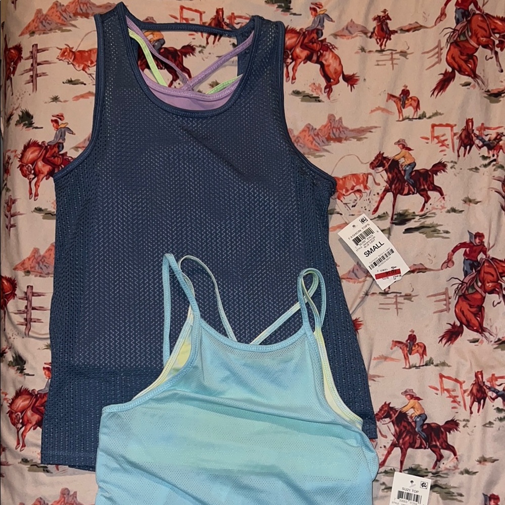 NWT Blue and Light Blue Tank Tops